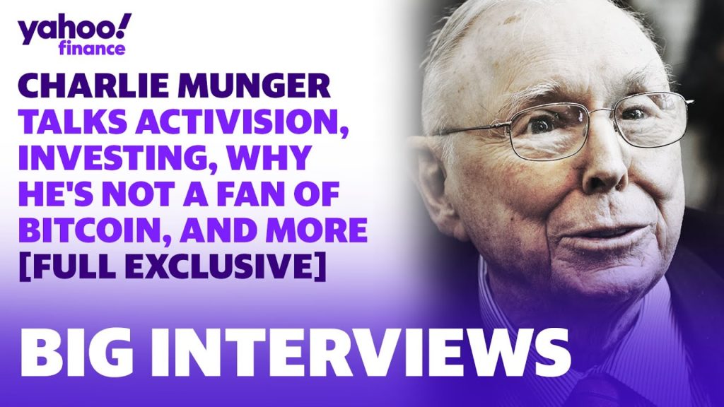 Charlie Munger talks Activision, investing, Russia and why he's not a fan of bitcoin and more